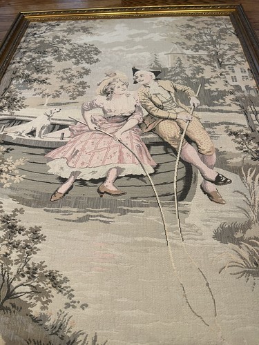 Antiker gewebter Wandteppich D'apres Alonso Perez, ~ 27,25 x 36,5 Zoll in Rahmenfarbe - Bild 3 von 23