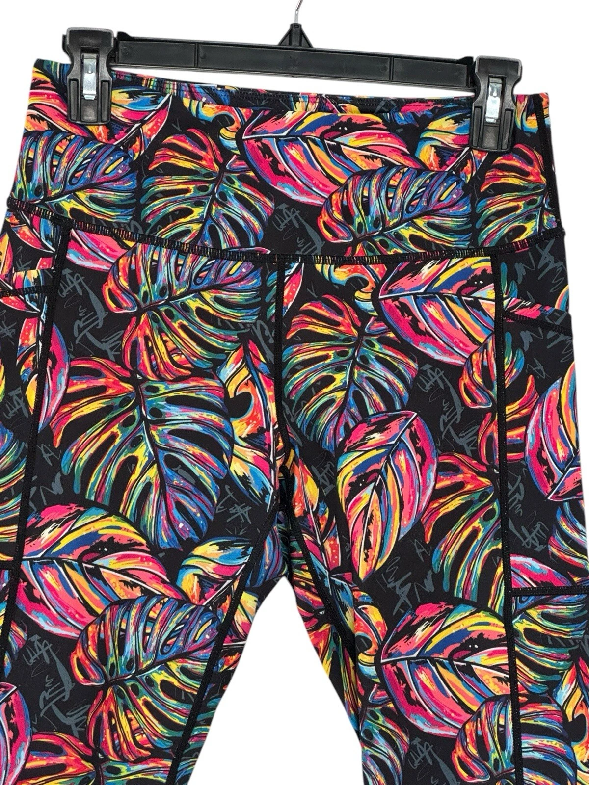 constantly-varied-gear tropic palm print capri leggings