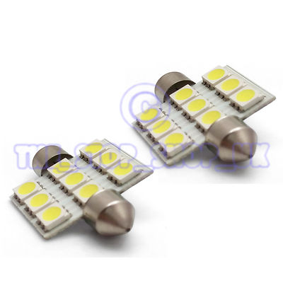 2x Ersatz 9 LED 34mm Interior Lampe Licht Ice White Glühbirnen (DA3650509B)