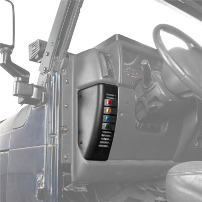 Pillar Light Switch Pod Panel w/ 4x Rocker Switches for Jeep Wrangler TJ 97-06