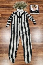 Beetlejuice Beetlejuice Rubie's Costume Boys Size Large One Piece Suit With Wig