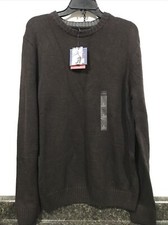 Croft Barrow Men  s Large Brown Crew Neck Sweater TW-497 