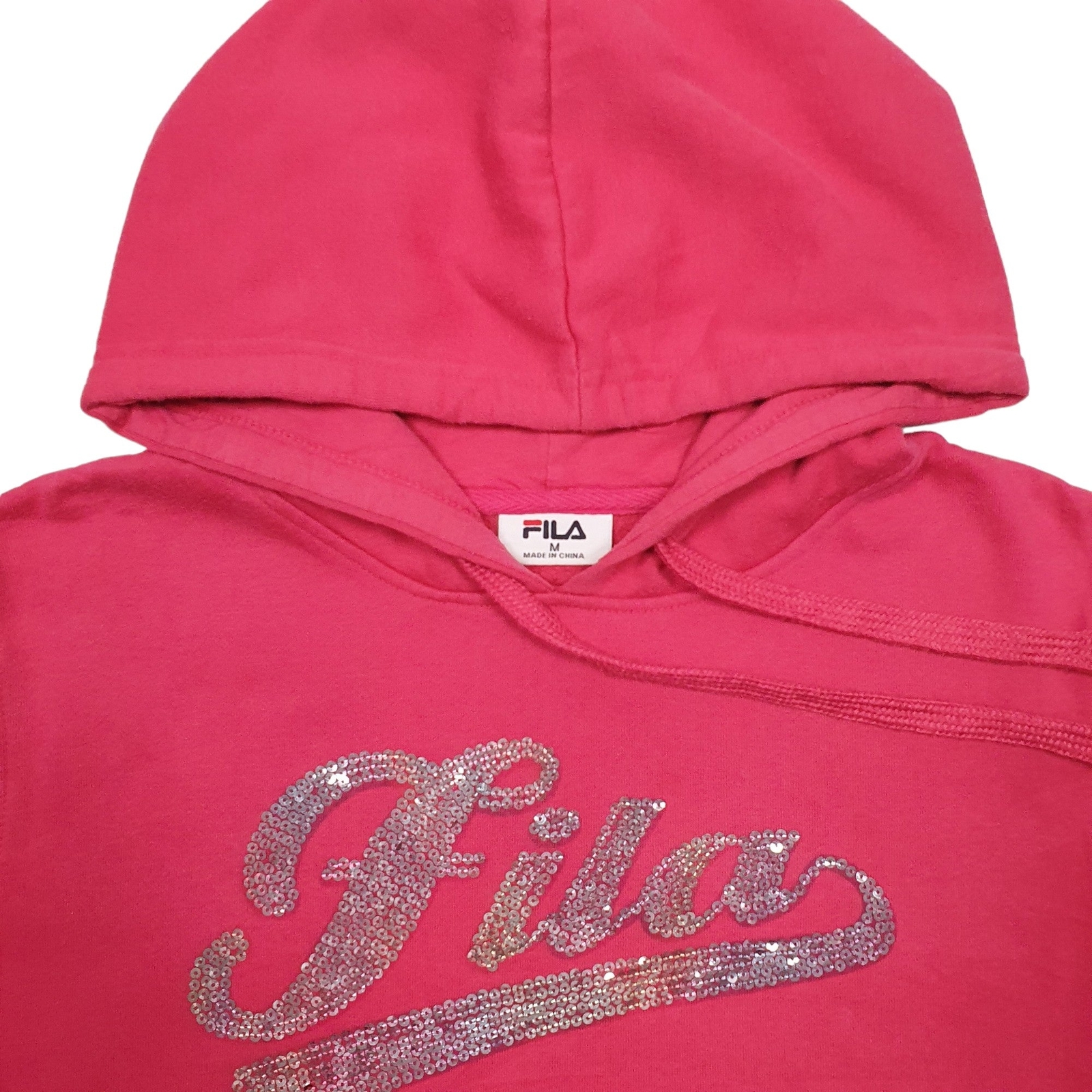 FILA Hoodie Spellout Jumper Sweatshirt Mens M image 2