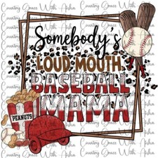 Sublimation Print Baseball Mama Ready to Press Paper Ink Heat Transfer