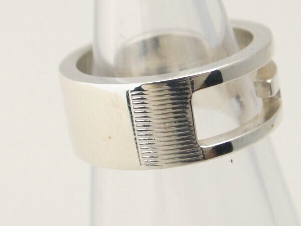 Gucci SV925 sterling silver G mark logo ring size 11 US 6 EU