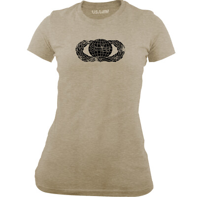 Women's Distressed Air Force Intelligence Badge Subdued T-Shirt