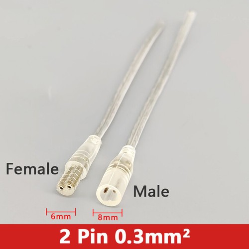 2 Pins 0.3mm² Waterproof Electrical Cable DC Power Wire Connector Socket Plug - Picture 6 of 7