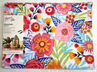 FIESTA INDOOR OUTDOOR PLACEMATS (4 ) RED BLUE FLOWERS 13 X 18 100% POLYESTER NIP