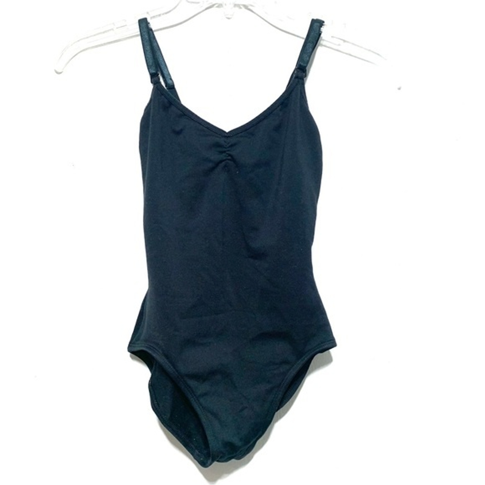 Reflections Dance Solid Black Stretch Dance Tank … - image 1