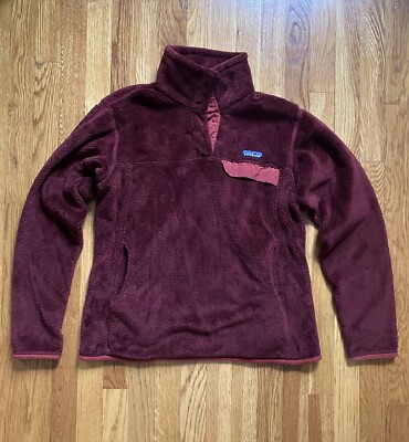 PATAGONIA SNAP T SYNCHILLA FLEECE PULLOVER Women’s L Large Maroon Pls Read 