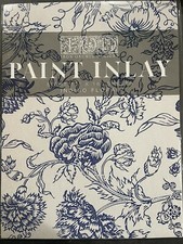 NEW IOD Iron Orchid Designs Paint Inlay "INDIGO FLORAL" - Eight 12" x 16" Sheets