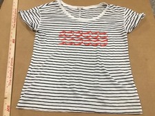 GAP Womens dress Shirt Navy Blue size Medium baggy waves nautical