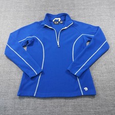 Mountain Hardwear Sweatshirt Womens Size M Blue 1/4 Zip Outdoor Hiking Travel