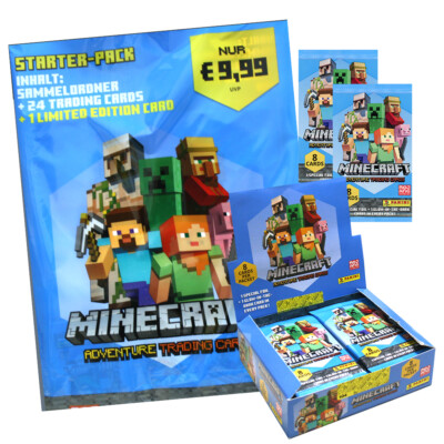 Minecraft Trading Cards Karten Display, Starter, Booster zum aussuchen