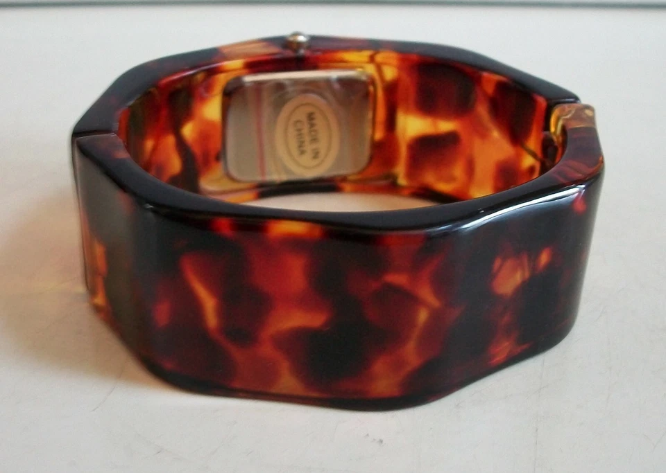 NÚMERO ESFERA AZUL CAPARAZÓN DE TORTUGA MUJER BRAZALETE PUÑO ELEGANTE RELOJ DE MODA INFORMAL Foto 4 de 4