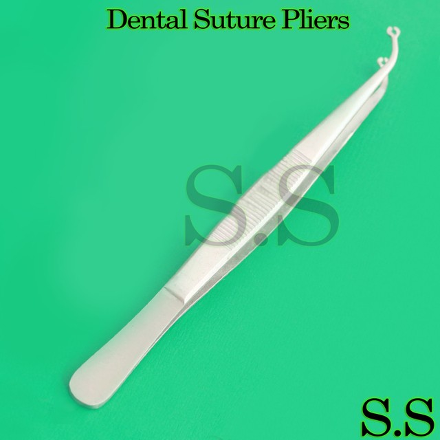 Dental Suture Pliers Angled Stainless Steel Surgical Medical Oral