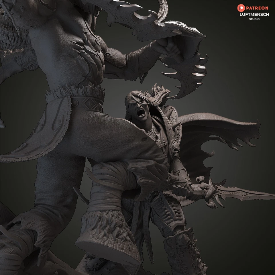 Figurine de Illidan vs Arthas, World of Warcraft, Impression 3D Wow - Photo 4/4