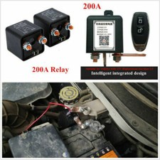 Integrated Wireless Battery Disconnect Cut Off Isolator 12V+2Pcs Remote Control