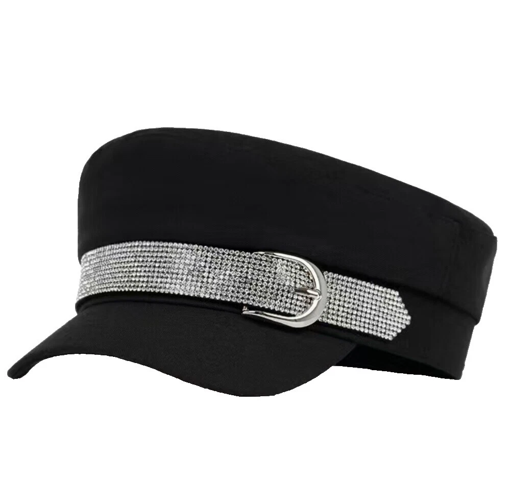 Polyester Black Adjustable Size Hats for Women