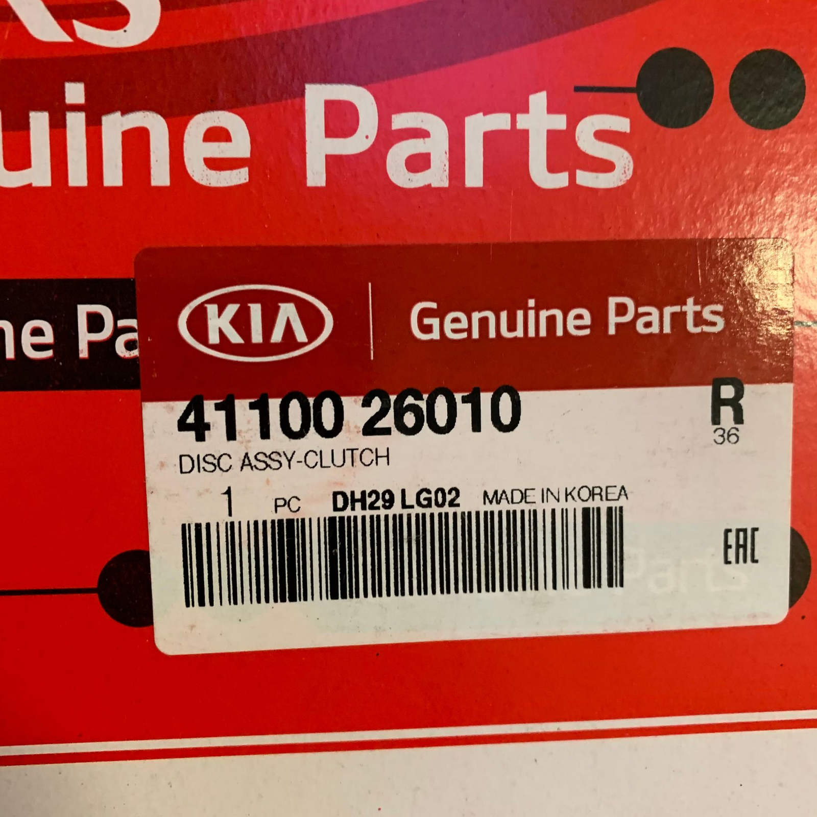 Kia C'eed Rio Hyundai i30 Clutch and Release Bearing Genuine