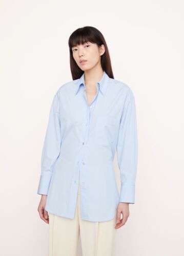 VINCE Blue Cotton Shirt - Model V933212857 - Size XS- 75% Off -RRP £295 - Picture 2 of 4