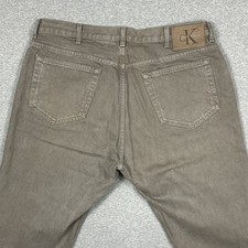 Vintage 90s Calvin Klein Jeans Men size 38x31 Brown Denim USA Made Taper Fit