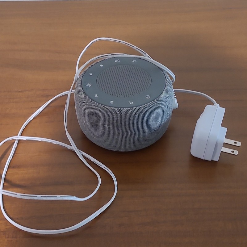 Buffbee R511 White Noise Machine Gray Small 4x4x4 in Compact Sound Machine