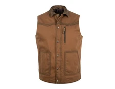 StS Ranchwear Western Vest Mens Owen Canvas Conceal Brown STS3041
