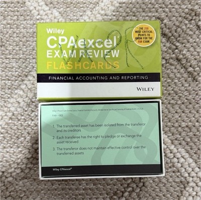 Wiley CPAexcel Exam Review Flashcards Financial Accounting and Reporting