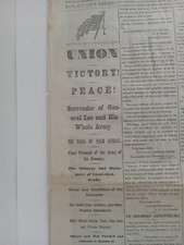 April 10, 1865 - APPOMATTOX - End Of The Civil War - New York Times Newspaper