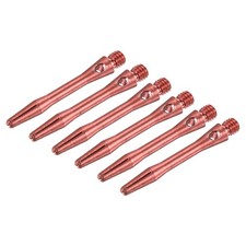 35mm Aluminum Dart Rods, Medium Thread 2Ba Stems - 6 pcs Red 