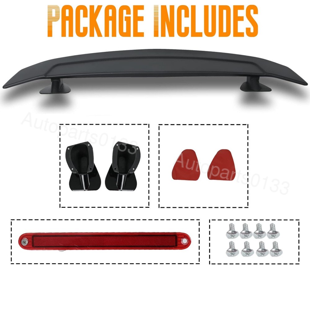 For Audi R8 2008-2023 46" Matte Black Car Rear Trunk Spoiler Lip Wing Racing