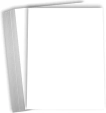 White Cardstock - 8 x 10" Blank 65 lb Cover Card Stock - 50 Pack (Bright)