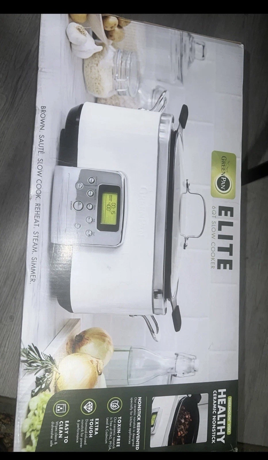 Elite 8-In-1 Programmable 6QT Electric Slow Cooker,Dishwasher Safe Lid & Removab