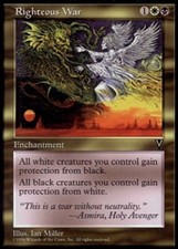 MTG Righteous War, Visions, Heavily Played, English