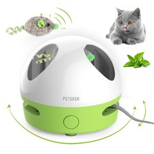 PETGEEK Hidey Mouse Electronic Interactive Cat Toy, Hide Mouse Cat Toy with Sque