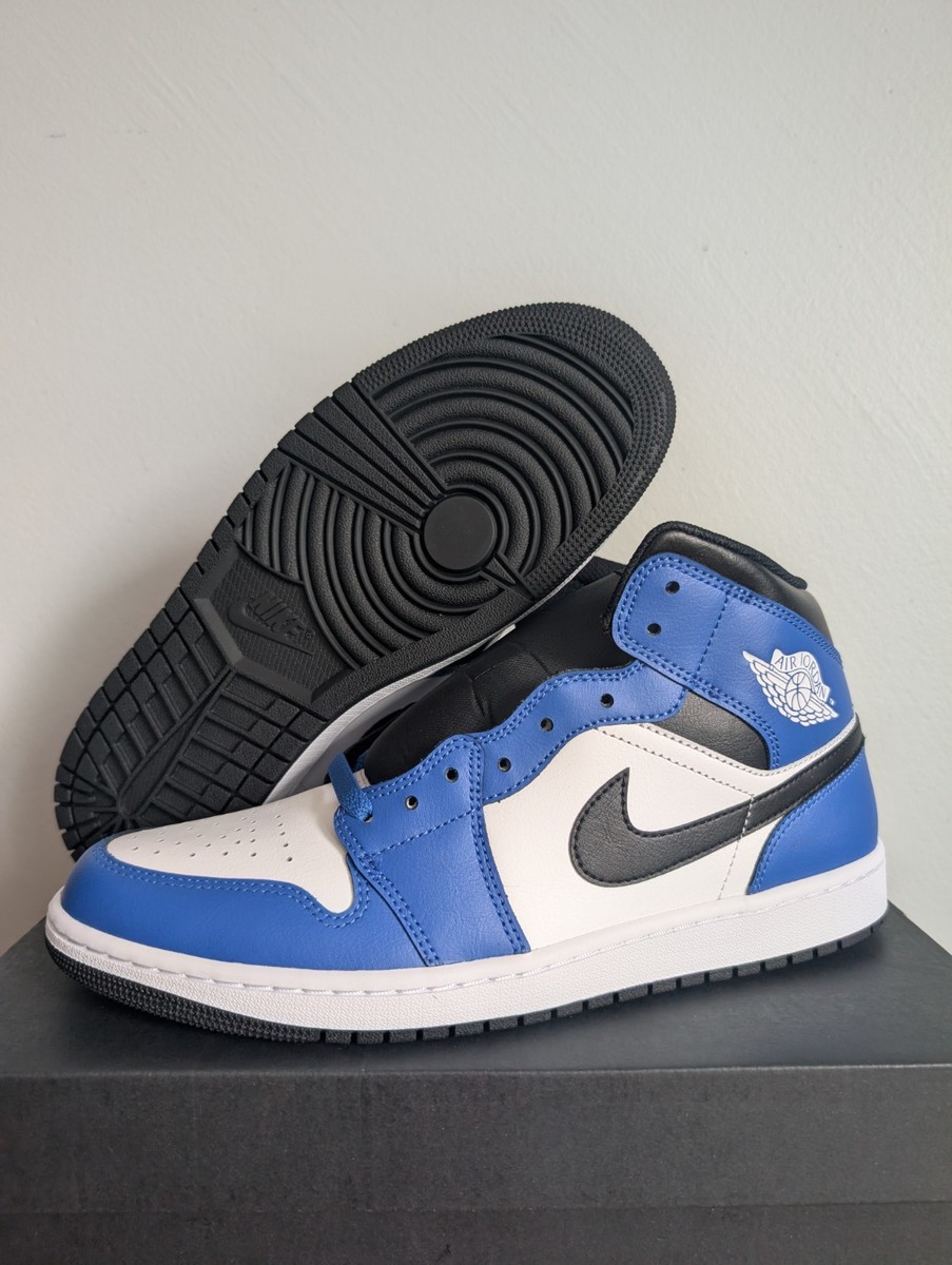 Size 11 Nike Air Jordan Mid Shoes Game Royal Black White