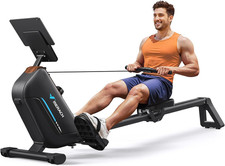 Rowing Machine for Home Gym, Upgraded Powerful Magnetic Rower with Enhanced Resi