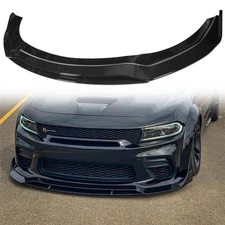 Front Bumper Lip Gloss Blk For 2020-2023 Dodge Charger SRT Hellcat Scat Widebody