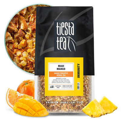 Maui Mango Herbal Tea Bulk Pouch 200 Cups Tropical Blend Caffeine Free