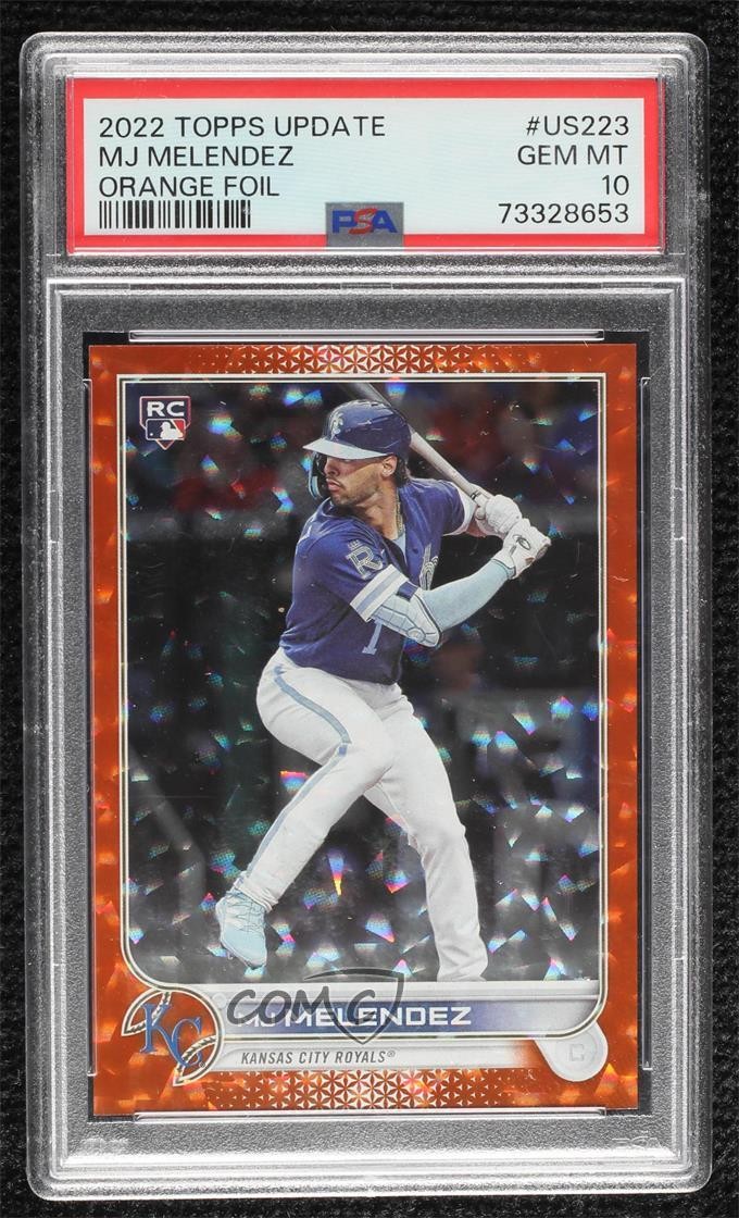 2022 Topps Update Orange Foil 201/299 MJ Melendez #US223 PSA 10 GEM MT gh4