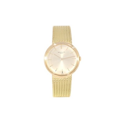Patek Philippe Armbanduhr Calatrava 3416 Handaufzug aus 750 Gelbgold