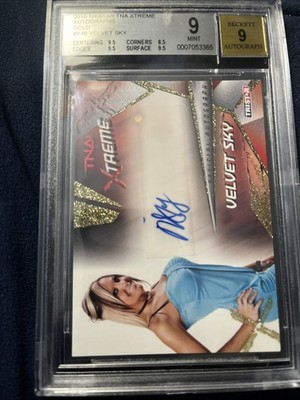 2010 TRISTAR TNA Xtreme Auto Gold /99 Velvet Sky #X48 Auto BGS 9 Auto BGS 9
