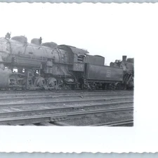 c1940s Galesburg, IL Burlington Route Railway #548 CBQ Locomotive Train Photo C3