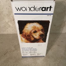 Wonderart Puppy Love Latch Hook Kit 12" x 12" NEW