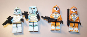 Lot of 4 Lego Star Wars Clone Trooper Minifigures from Set 7913