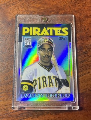 Barry Bonds 2001 Topps Chrome Traded & Rookies Retrofractor 1986 RC Refractor