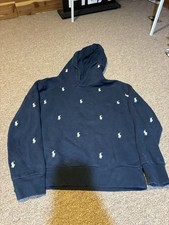 Polo Ralph Lauren Kids Blue Pony All Over Print Pullover Hoodie