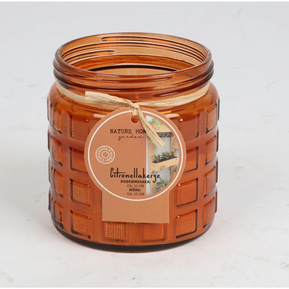 Citronellakerze im Glas 11x12 cm Mückenschutz Outdoor Duftkerze Kerzenglas - Bild 2 von 4