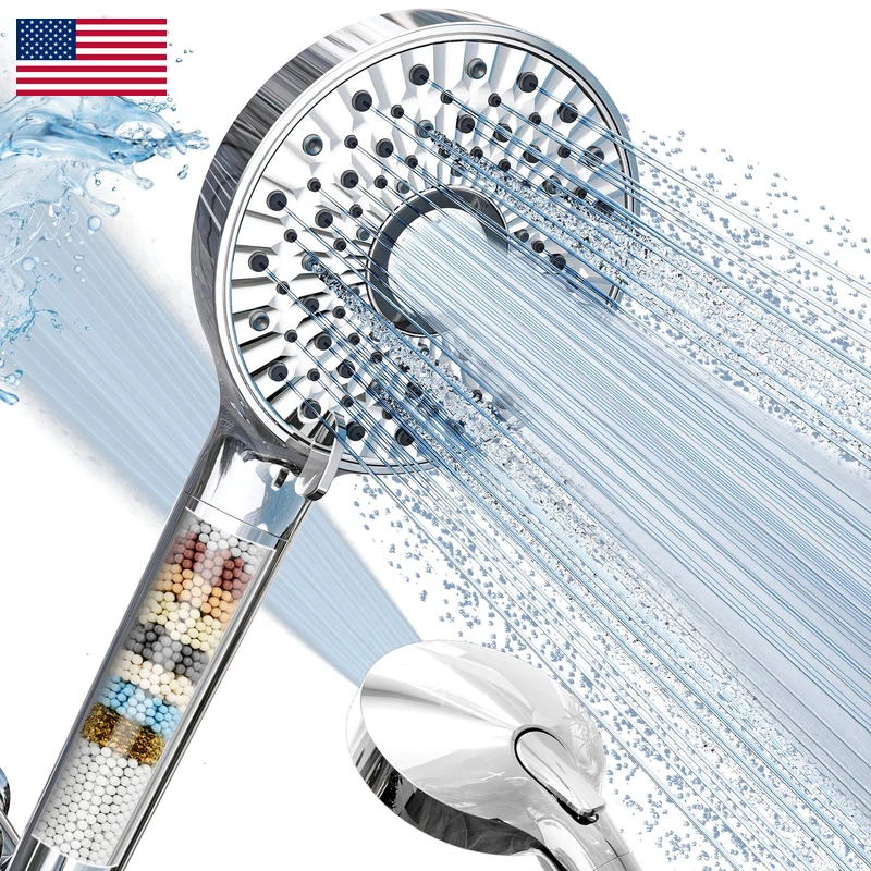 Magichome Filtered Shower Head Handheld High Pressure 10-Spd Detachable Chrome